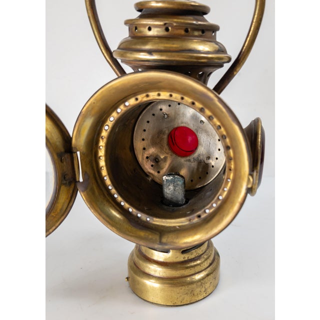 Brass 19th or 20th Century Brass Bicycle Carriage "Neverout" Lantern For Sale - Image 8 of 13