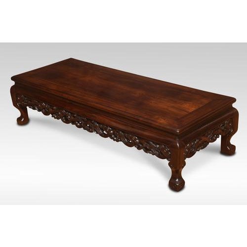 Chinese Hardwood Low Coffee Tables, Set of 2 For Sale - Image 6 of 8