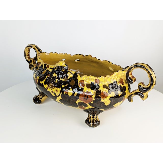 Large Italian Art Deco Ceramic Centerpiece by MGA Albisola, 1920s For Sale - Image 4 of 12