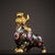 This is a substantial antique cloisonné enamel sculpture of an ox or bull, a traditional Asian symbol representing...