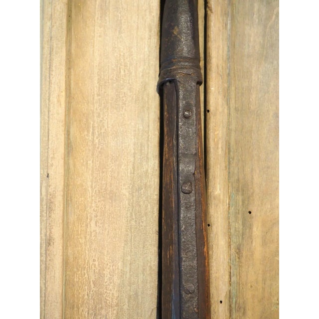 Pair of Tall and Decorative Wood and Iron Halberds, Circa 1900 | Chairish