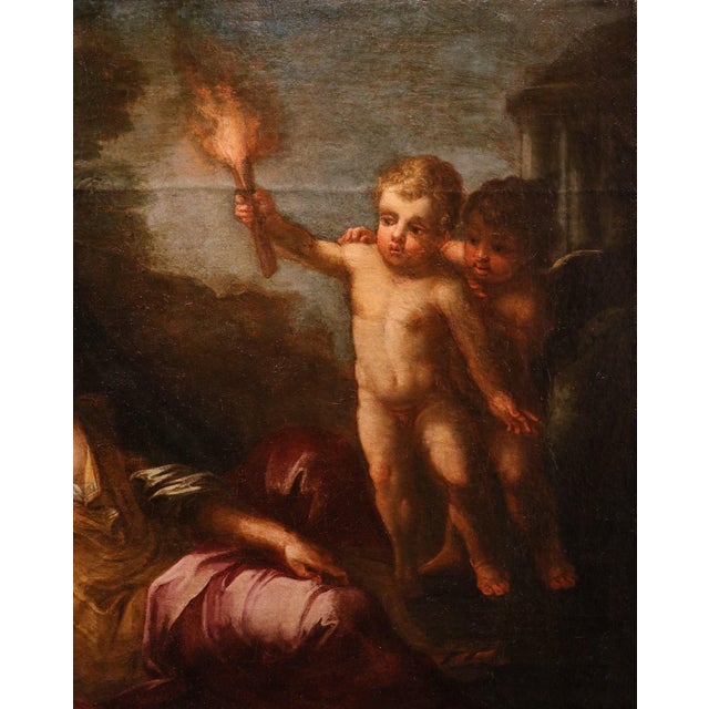 Early 18th Century Luigi Garzi, Allegory of Time, 1700, Oil on Canvas For Sale - Image 5 of 16