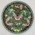Vintage Chinoiserie Large 14" Butterflies Floral Round Platter Centerpiece Ceramic Dish For Sale - Image 13 of 13