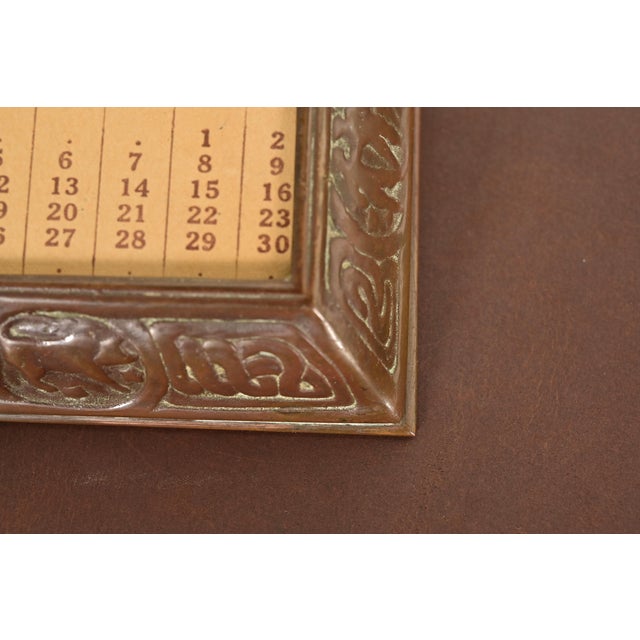 Tiffany Studios New York Zodiac Pattern Bronze Desk Calendar Holder or Picture Frame For Sale - Image 9 of 16