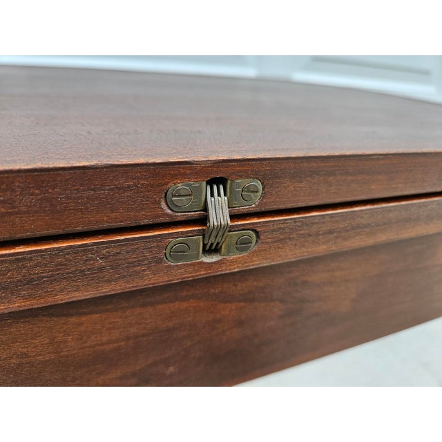 Georgian Square Mahogany Flip Top Console Game Table For Sale - Image 16 of 16