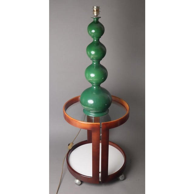 Mid-Century Modern Green Bubble Ceramic Lamp from Kaiser Leuchten, 1960s For Sale - Image 3 of 18