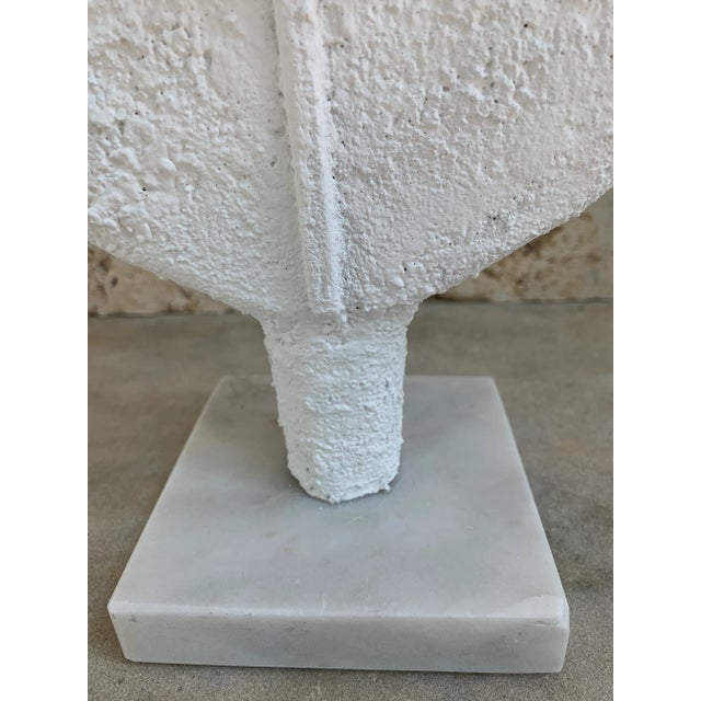 Contemporary Minimalist Modern White Head Sculpture For Sale In Miami - Image 6 of 7