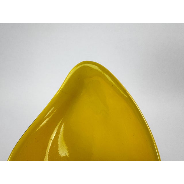 Ceramic Vintage Ceramidi French Sculptural Ceramic Vase With Yellow Interior For Sale - Image 7 of 16