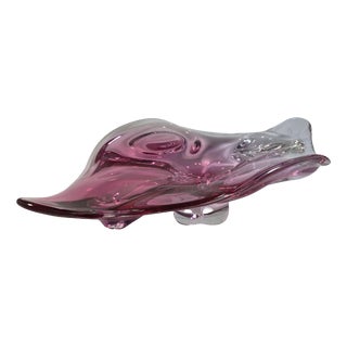 Art Deco Glass Bowl by Josef Hospodka for Chřibská, 1964 For Sale