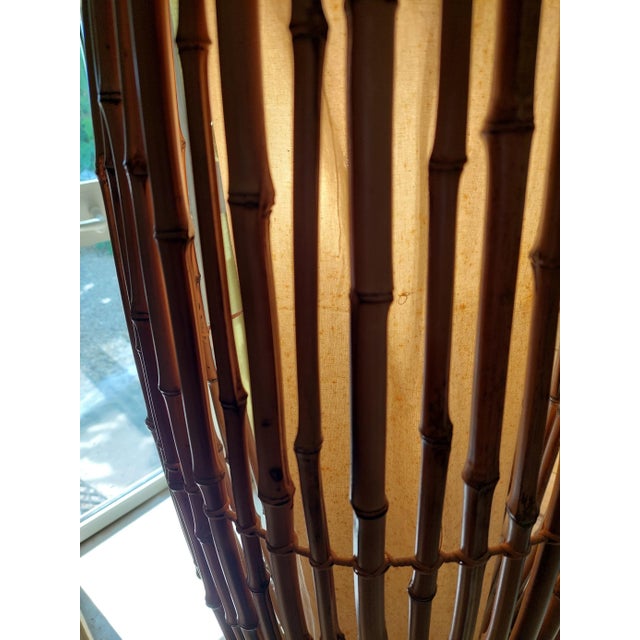 Wood Bamboo Floor Lamp by Franco Albini for Vivai Del Sud, 1960s For Sale - Image 7 of 8