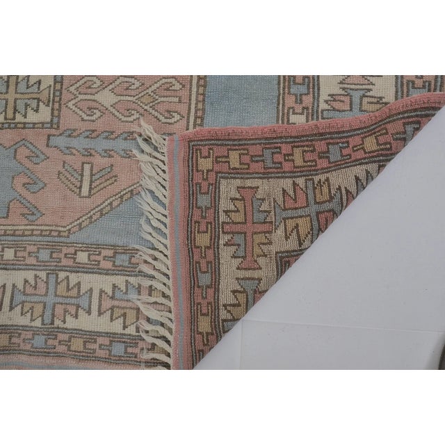 Turkish Light Turqouise Vintage Anatolian Carpet For Sale - Image 3 of 10