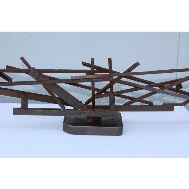 Metal 1960s Large Modernist Steel Sculpture For Sale - Image 7 of 13