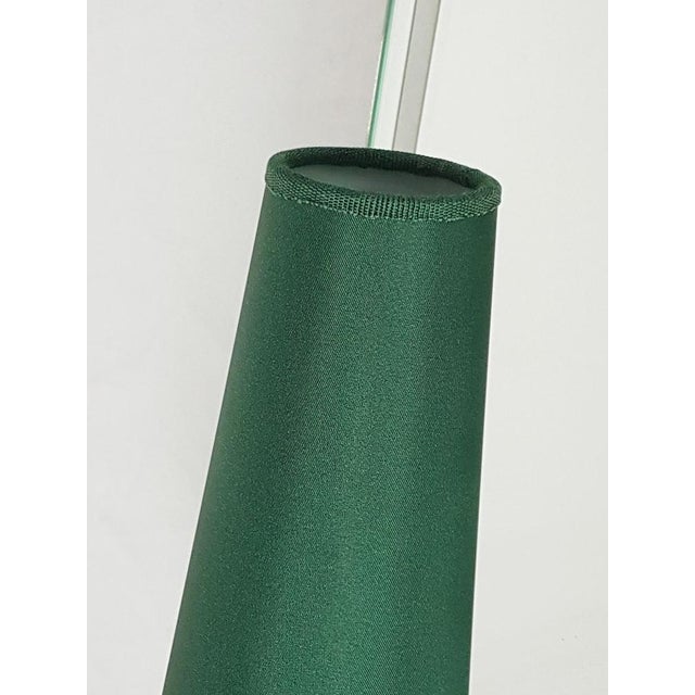 Large Italian Wall Mirrored Sconces with Dark Green Shades, 1950s, Set of 2 For Sale - Image 4 of 14