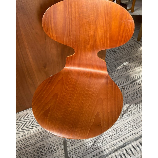 Wood 1950s Fritz Hansen 3-Legged Chair, Model 3100 For Sale - Image 7 of 13