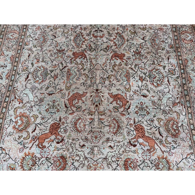Vintage Turkish Silk Kayseri Rug, 1960s For Sale - Image 13 of 18
