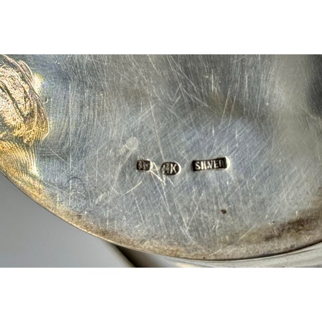 Silver Antique 1920’s NanKing Store Sterling Silver Ice Bucket With Ice Tongs From Shanghai For Sale - Image 8 of 12