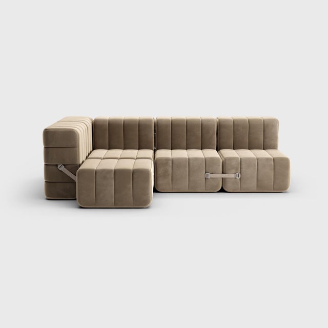 Modular Three-Seater Sofa in Barcelona Fabric by Ambivalenz, Set of 9 For Sale - Image 13 of 18