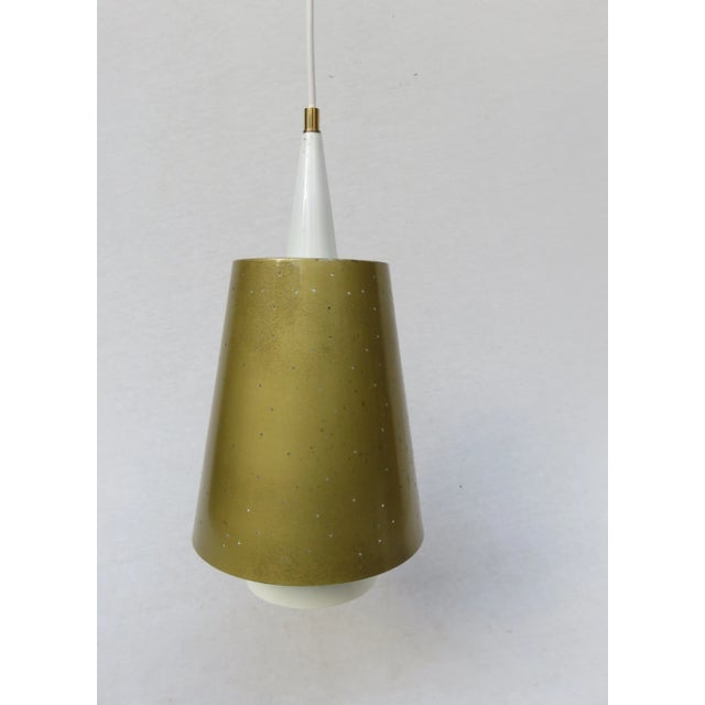 Lacquered Alumnium and Brass Ceiling Lamps, 1950s, Set of 4 For Sale - Image 18 of 18