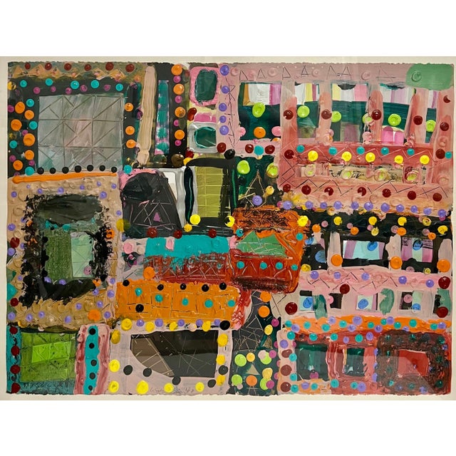 Lynne Golob Gelfman, Abstract Expressionist 1980s Painting Miami Woman Modernist Lynne Golob Gelfman, c.1983 For Sale