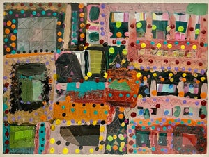 Lynne Golob Gelfman, Abstract Expressionist 1980s Painting Miami Woman Modernist Lynne Golob Gelfman, c.1983
