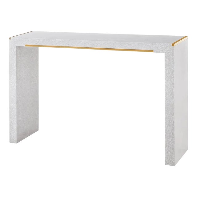 Mid Century Small White Console For Sale