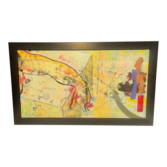 1980's, 'The Creation', Contemporary Abstract Painting by John Kokkinos, Framed For Sale