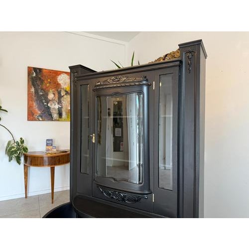 Art Nouveau Black Bookcase, 1890s For Sale - Image 11 of 17