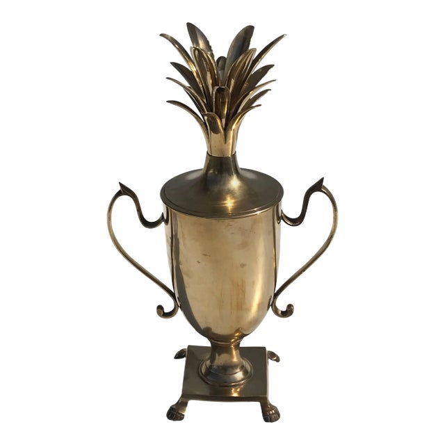 Brass Pineapple Urn Beverage Cooler For Sale