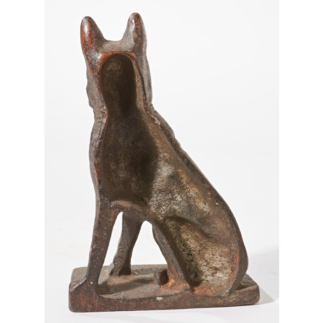 Metal Vintage Cast Iron Police Dog Bookend - Chief of Police For Sale - Image 7 of 7