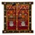 Indian Painted Wood Window Frame For Sale