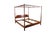 American Vintage Harden Furniture Solid Cherry Colonial Pencil Post King Size Tester Bed For Sale - Image 3 of 17