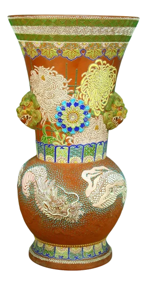 Antique Meiji Japanese Tokoname Terracotta Vase