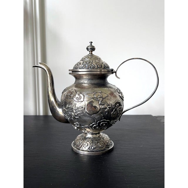 Early 20th Century Chinese Export Silver Tea or Coffee Service by ZeeSung - 3 pcs For Sale - Image 11 of 18