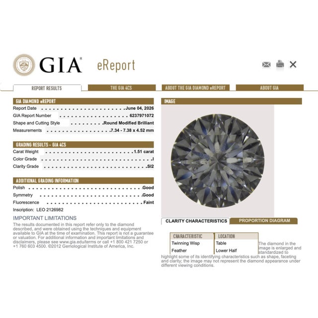 Contemporary 18k White Gold 3.00 Carat Stud Earrings, A Pair For Sale - Image 3 of 4
