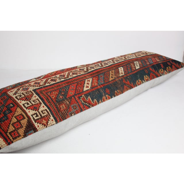 Art Deco Authentic Handmade Decorative Lumbar Rug Pillow Cushion Cover -16'' X 47'' For Sale - Image 3 of 10