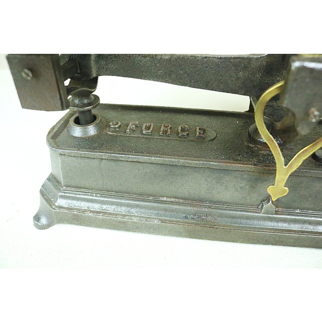 Late 19th Century French Two Pan Brass and Cast Iron Store Scale For Sale - Image 4 of 7