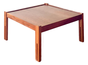 1960s Handmade Bubinga, Walnut, and Mahogany Coffee Table