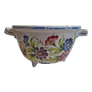 Antique Bassano Ceramic Colander, 1950s For Sale