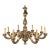 1900s Italian Silver Gilt Wood Chandelier For Sale