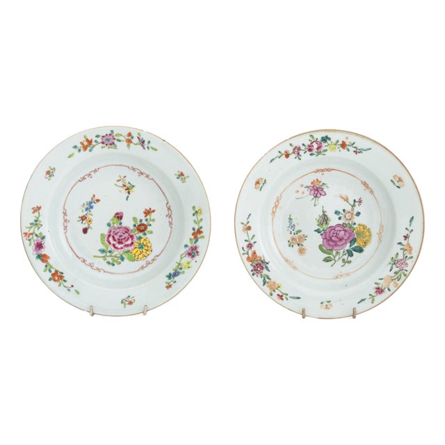 Chinese Export Porcelain Soup Bowls, Pair For Sale