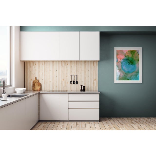 Abstract Modern Watercolor Abstract Print Giclee Bright Colors For Sale - Image 3 of 4