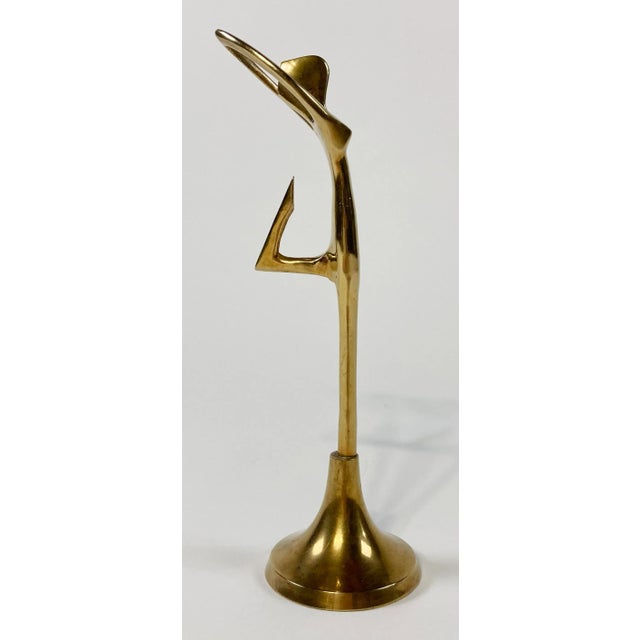 Figurative Vintage Brass Gymnast or Dancer on Stand For Sale - Image 3 of 6