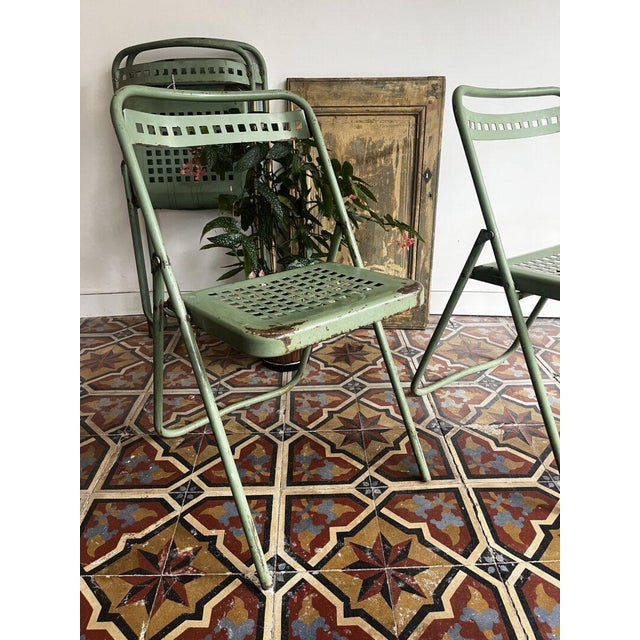 Pistachio Green Patio Chair For Sale - Image 4 of 11