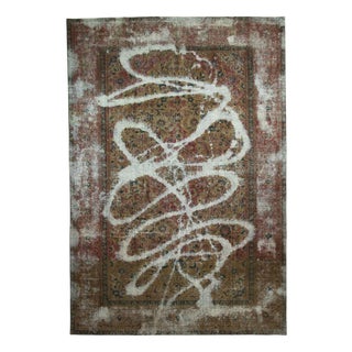 Vintage Middle Eastern Hand-Knotted Rug For Sale
