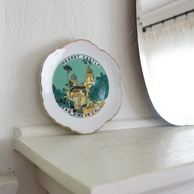 Contemporary Hearst Castle San Simeon California Decorative Souvenir Plate For Sale - Image 3 of 5