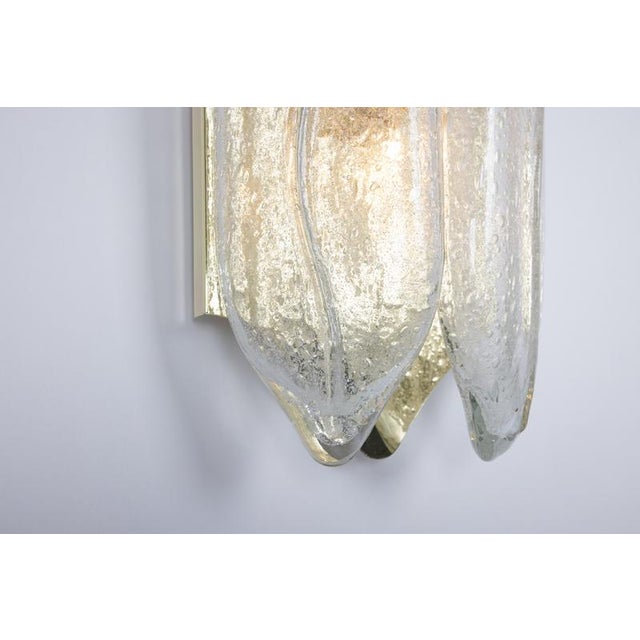 Brass and Murano Glass Wall Sconce from Doria, Germany, 1960s For Sale - Image 11 of 15