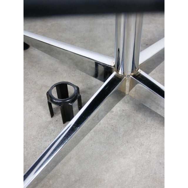 Vintage Italian Black Leatherette and Chrome Swivel Chair, 1970s For Sale - Image 18 of 18