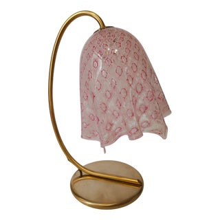 Fazzoletto Table Lamp in Rose Gold Murano Glass by La Murrina, 1980s For Sale