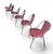 Red Aluminum Chair with Synthetic Weave, 1980s, Set of 6 For Sale - Image 14 of 18