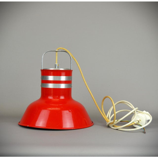 Mid-Century Modern Space Age Metal Pendant Lamp by Atelje Lyktan For Sale - Image 3 of 11